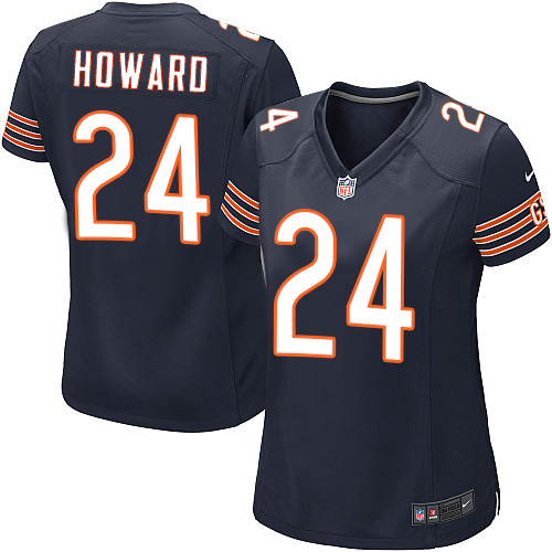 Women's Game Jordan Howard Nike Jersey Navy Blue Home - #24 NFL Chicago Bears